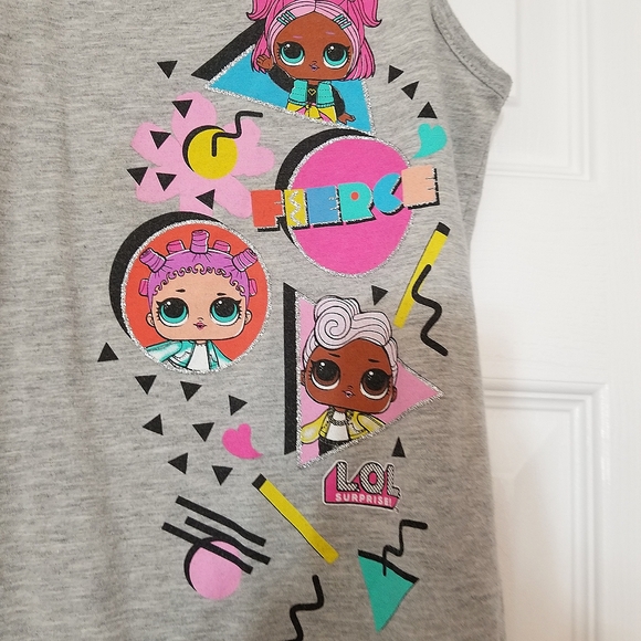 LOL Dolls Gray Tank Top Small 6/6X - Picture 2 of 5